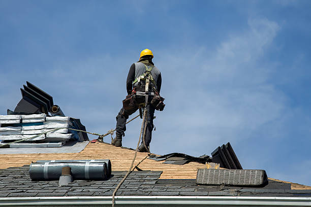 Professional Roofing technician working in Bradford, RI